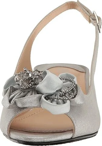 J. Renee Leonelle Women's Shoes Silver : 5.5 M (B), Textile - Image 6