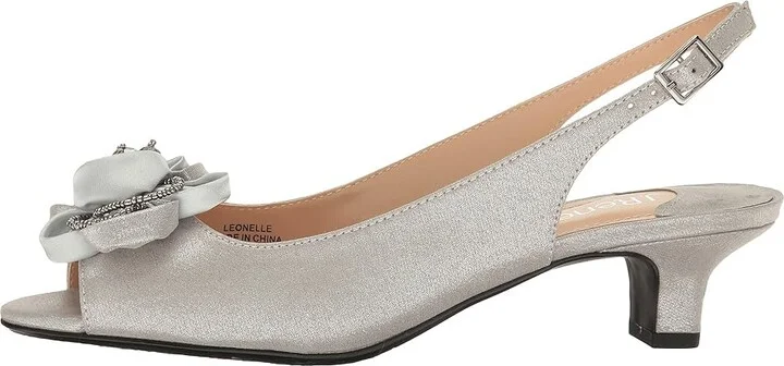 J. Renee Leonelle Women's Shoes Silver : 5.5 M (B), Textile - Image 7