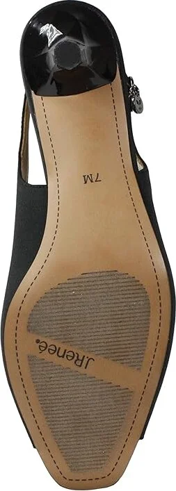 J. Renee Madeleina Women's Shoes Black Satin : 5.5 M (B), Textile - Image 4