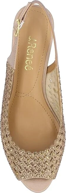 J. Renee Malorie High Women's Heels Beige : 6 M (B), Rubber/Synthetic - Image 2
