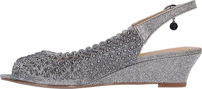 J. Renee Malorie High Women's Heels Pewter : 11 M (B), Rubber/Synthetic