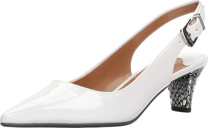 J. Renee Mayetta High Women's Heels White Pearl : 5 M (B), Synthetic - Image 2