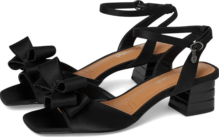 J. Renee Novela Women's Sandals Black : 8.5 M (B), Rubber/Satin/Textile