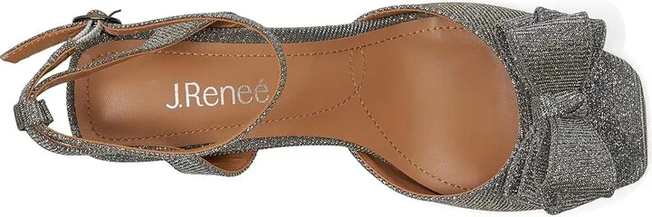 J. Renee Novela Women's Sandals Pewter : 7.5 W (C), Rubber/Satin/Textile - Image 2