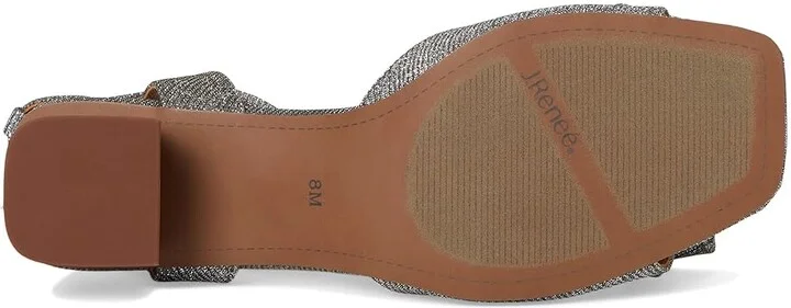 J. Renee Novela Women's Sandals Pewter : 7.5 W (C), Rubber/Satin/Textile - Image 3