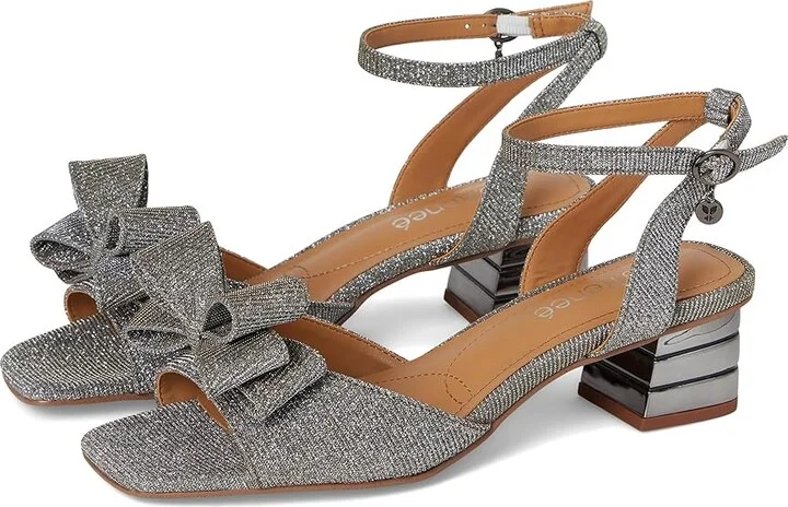 J. Renee Novela Women's Sandals Pewter : 7.5 W (C), Rubber/Satin/Textile