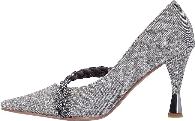 J. Renee Nyomee Women's Shoes Pewter : 7 M (B), Textile - Image 5