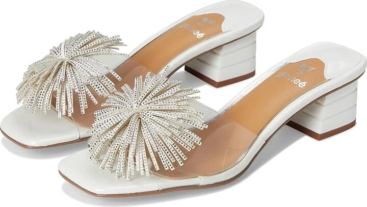 J. Renee Ozara Women's Sandals Clear/White : 8.5 M (B)