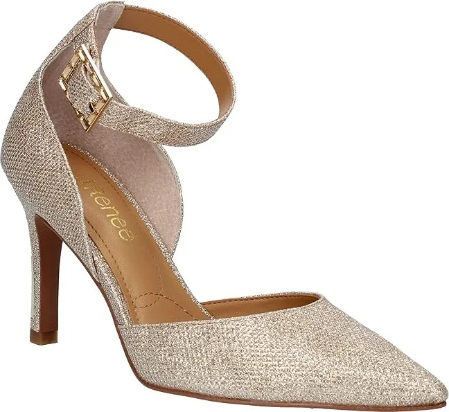 J. Renee Pumps Women's Shoes Platinum : 9.5 W (C), Synthetic/Textile