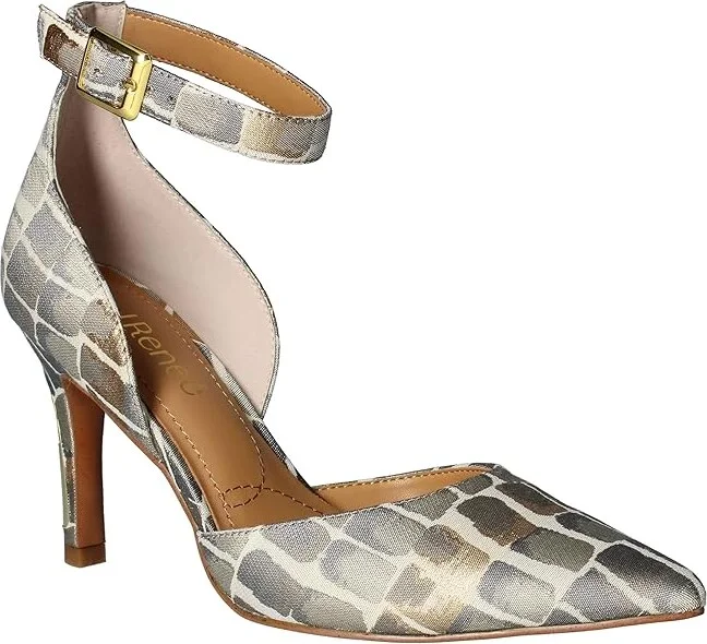 J. Renee Pumps Women's Shoes Taupe/Gold : 6 M (B), Synthetic/Textile