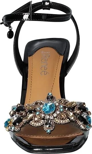 J. Renee Raelyn Women's Shoes Clear/Black : 6 M (B), Synthetic - Image 5