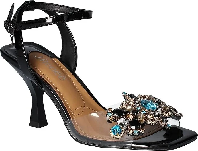 J. Renee Raelyn Women's Shoes Clear/Black : 6 M (B), Synthetic