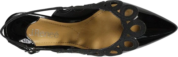 J. Renee Reghina Women's Shoes Black Patent/Grosgrain : 8 M (B), Textile - Image 2