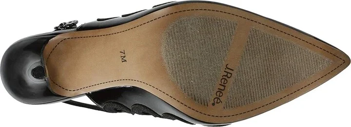 J. Renee Reghina Women's Shoes Black Patent/Grosgrain : 8 M (B), Textile - Image 3