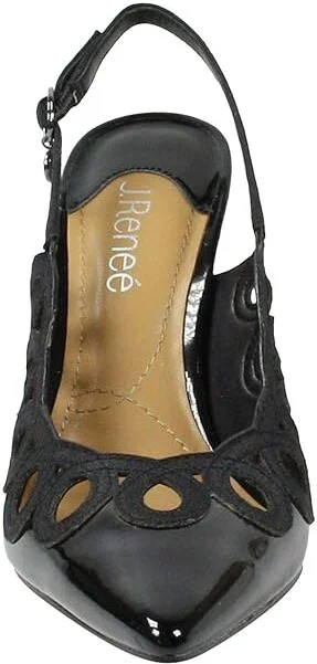 J. Renee Reghina Women's Shoes Black Patent/Grosgrain : 8 M (B), Textile - Image 5