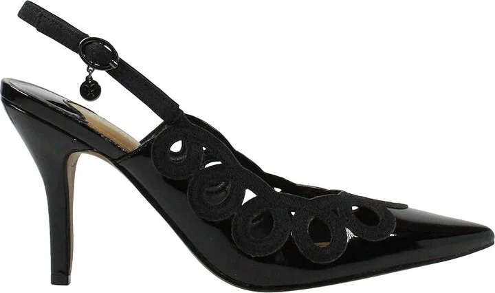 J. Renee Reghina Women's Shoes Black Patent/Grosgrain : 8 M (B), Textile - Image 7