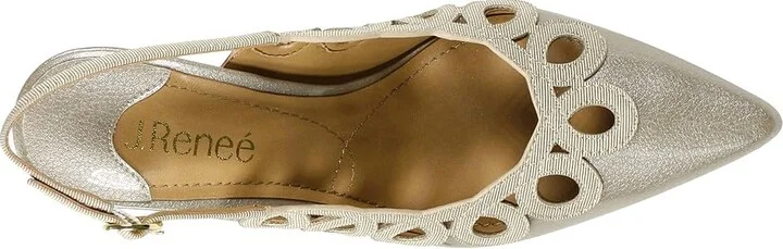 J. Renee Reghina Women's Shoes Taupe Patent/Grosgrain : 7 M (B), Textile - Image 2