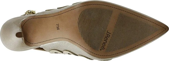 J. Renee Reghina Women's Shoes Taupe Patent/Grosgrain : 7 M (B), Textile - Image 3