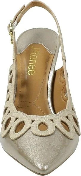 J. Renee Reghina Women's Shoes Taupe Patent/Grosgrain : 7 M (B), Textile - Image 4
