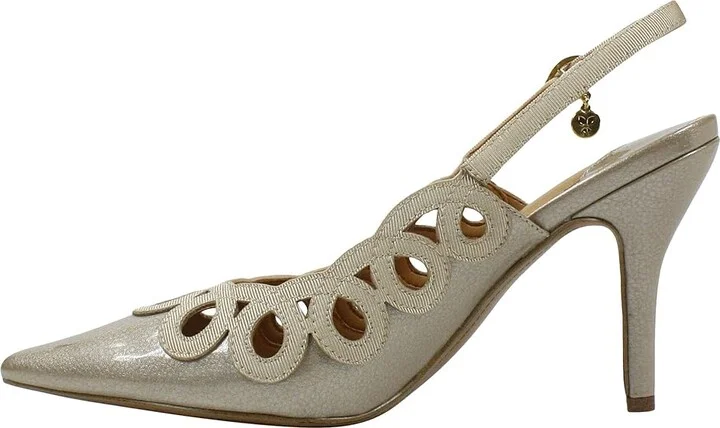 J. Renee Reghina Women's Shoes Taupe Patent/Grosgrain : 7 M (B), Textile - Image 5