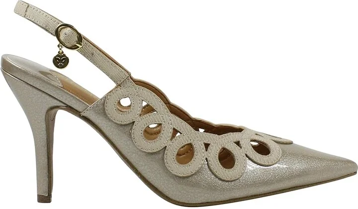 J. Renee Reghina Women's Shoes Taupe Patent/Grosgrain : 7 M (B), Textile - Image 6