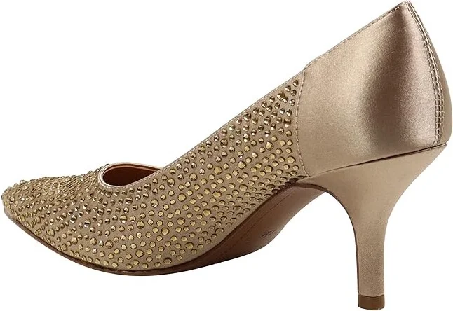 J. Renee Rishna High Women's Heels Beige : 6.5 M (B), Textile - Image 4