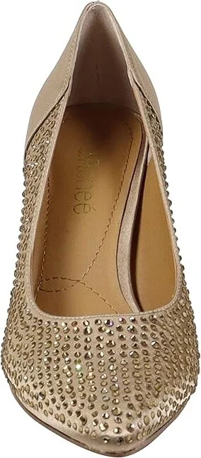 J. Renee Rishna High Women's Heels Beige : 6.5 M (B), Textile - Image 5