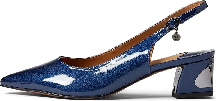 J. Renee Shayanne Women's Shoes Navy Pearl Patent : 5.5 M (B), Textile - Image 5