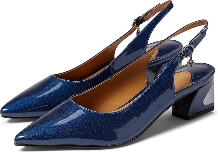 J. Renee Shayanne Women's Shoes Navy Pearl Patent : 5.5 M (B), Textile