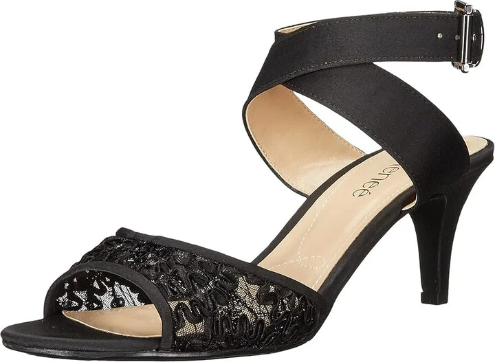 J. Renee Soncino Women's Shoes Black 2 : 6 M (B), Satin - Image 2