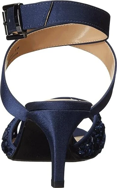 J. Renee Soncino Women's Shoes Navy : 5.5 M (B), Satin - Image 5