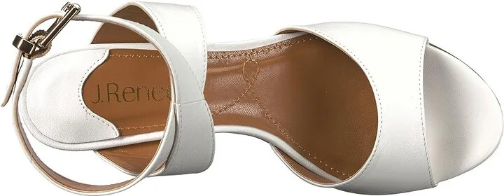 J. Renee Soncino Women's Shoes White Leather : 6 M (B) - Image 3