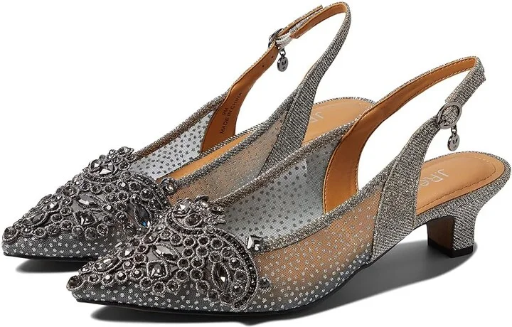 J. Renee Strovanni Women's 1-2 inch heel Shoes Pewter : 7 M (B), Textile