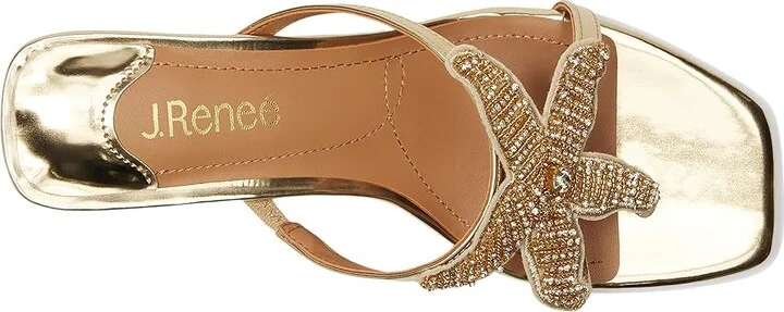 J. Renee Sunstar Women's Sandals Gold/Natural : 7 M (B), Synthetic - Image 2