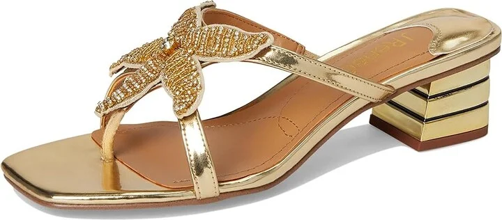 J. Renee Sunstar Women's Sandals Gold/Natural : 7 M (B), Synthetic - Image 5