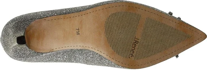 J. Renee Tacitha Women's Shoes Pewter Dance Glitter : 6.5 M (B), Textile - Image 3
