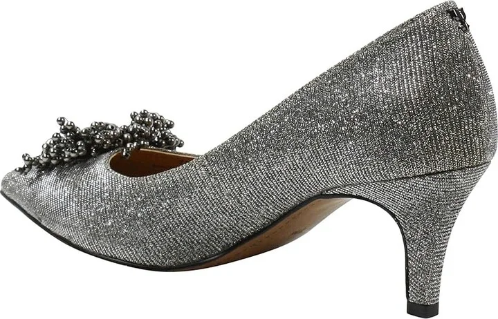 J. Renee Tacitha Women's Shoes Pewter Dance Glitter : 6.5 M (B), Textile - Image 4