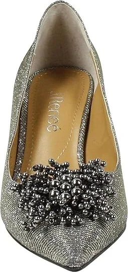 J. Renee Tacitha Women's Shoes Pewter Dance Glitter : 6.5 M (B), Textile - Image 5