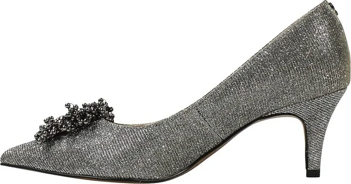J. Renee Tacitha Women's Shoes Pewter Dance Glitter : 6.5 M (B), Textile - Image 6