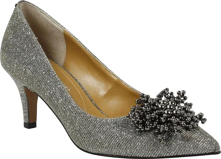 J. Renee Tacitha Women's Shoes Pewter Dance Glitter : 6.5 M (B), Textile