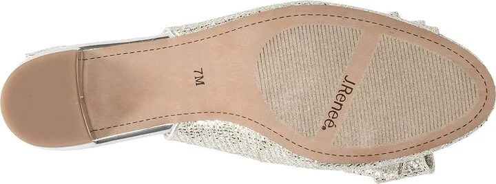 J. Renee Tanay High Women's Heels Silver : 8.5 W (C), Textile - Image 3