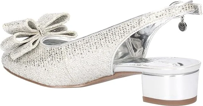 J. Renee Tanay High Women's Heels Silver : 8.5 W (C), Textile - Image 4