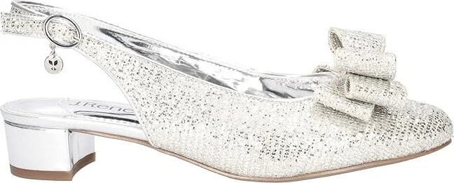 J. Renee Tanay High Women's Heels Silver : 8.5 W (C), Textile - Image 7