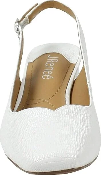 J. Renee Taveta Women's Shoes White : 7.5 M (B), Synthetic - Image 5