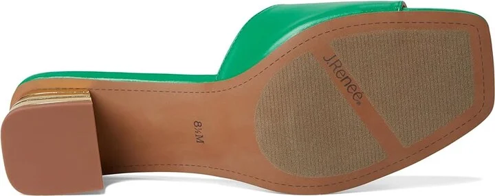 J. Renee Torti Women's Sandals Clear/Green : 9 M (B), Rubber/Synthetic - Image 3