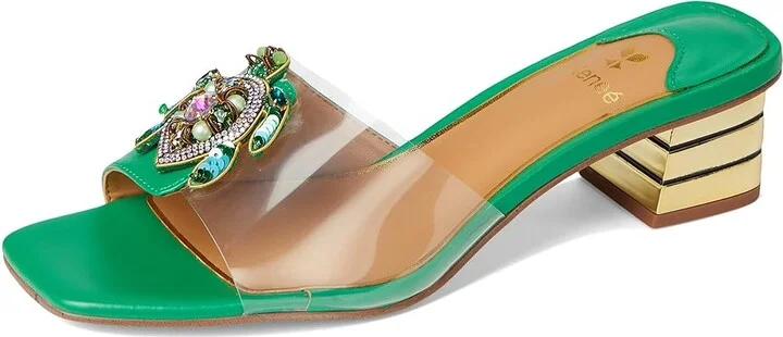 J. Renee Torti Women's Sandals Clear/Green : 9 M (B), Rubber/Synthetic - Image 5