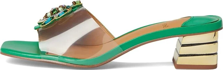 J. Renee Torti Women's Sandals Clear/Green : 9 M (B), Rubber/Synthetic - Image 6