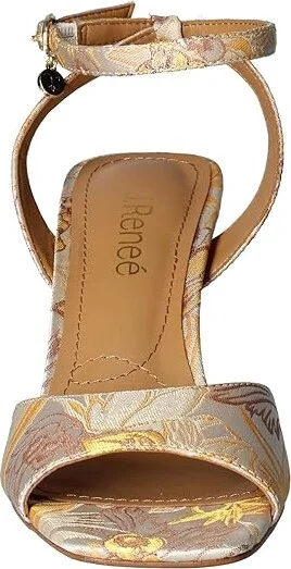 J. Renee Vaarika Women's Shoes Yellow/White : 9.5 M (B), Textile - Image 5