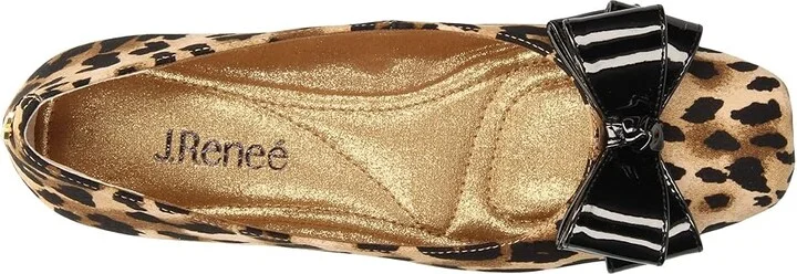 J. Renee Vesey Women's Flat Shoes Brown/Black : 8 W (C), Textile - Image 2