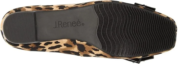 J. Renee Vesey Women's Flat Shoes Brown/Black : 8 W (C), Textile - Image 3